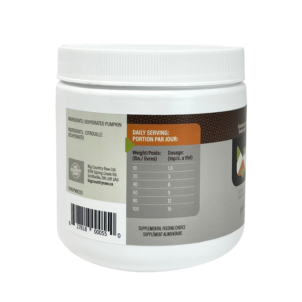 Thrive Pumpkin Powder 225 g dehydrated pumpkin digestive supplement for dogs
