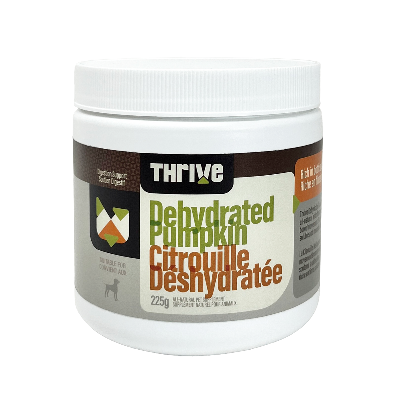 Thrive Pumpkin Powder 225 g dehydrated pumpkin digestive supplement for dogs