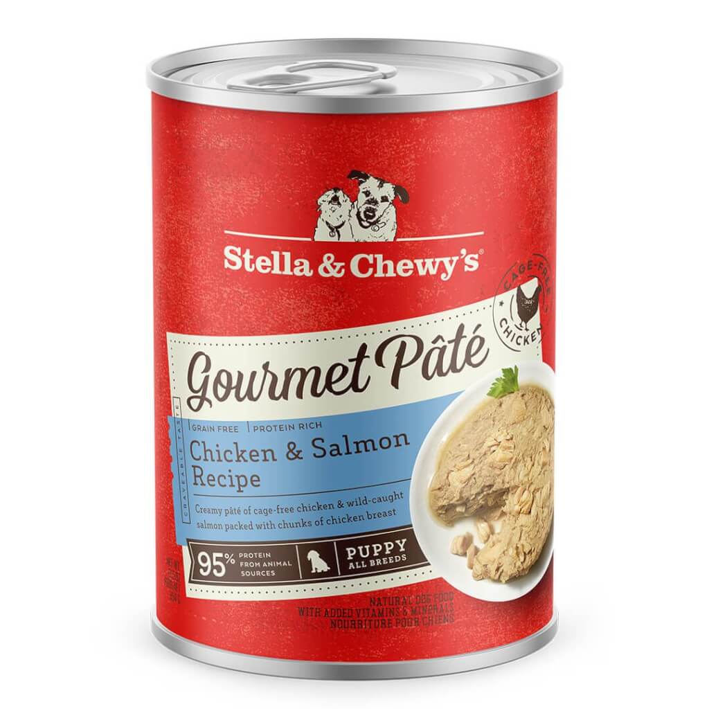 Stella & Chewy's Gourmet Chicken Salmon Pate wet puppy food 12.5 oz can