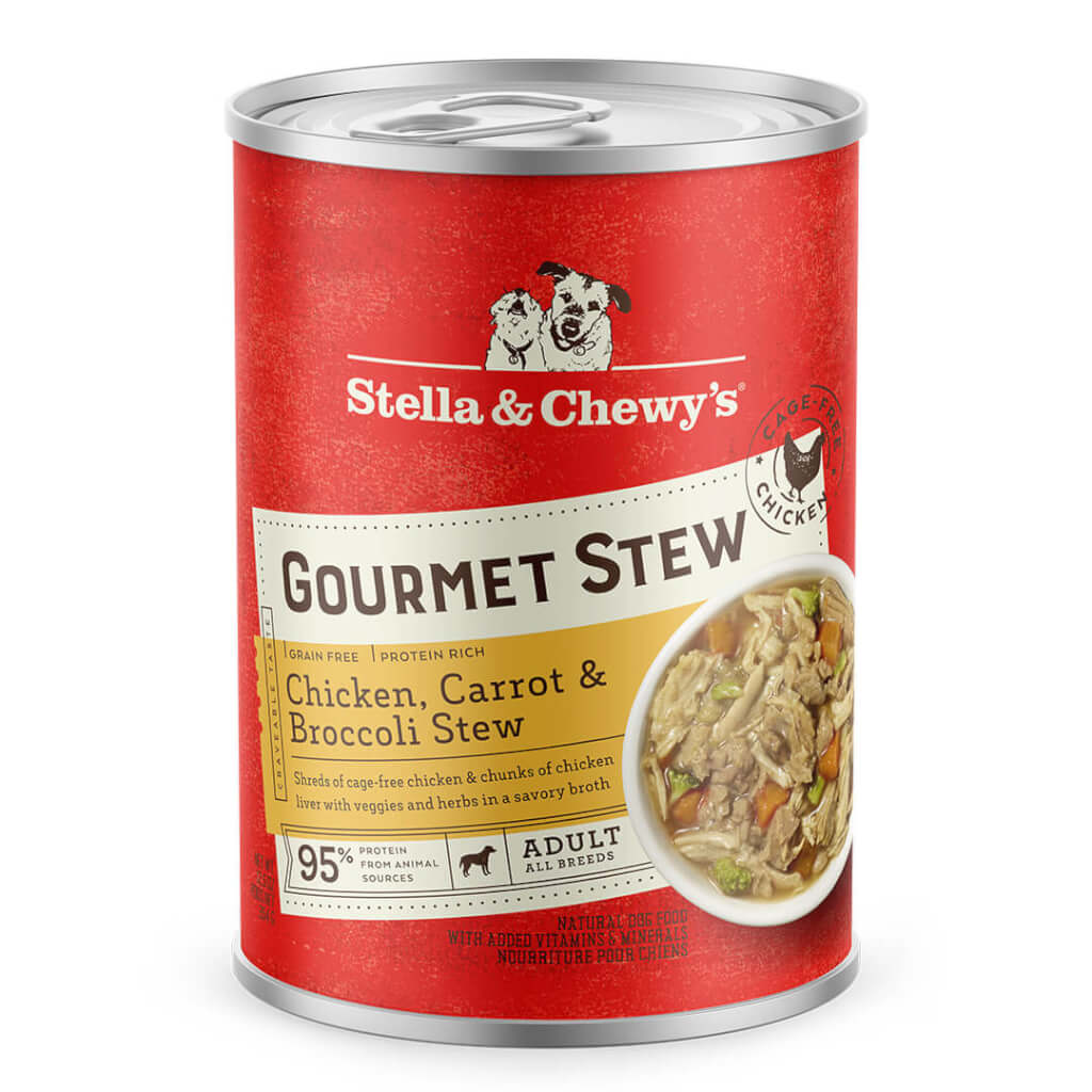 Stella & Chewy's Gourmet Chicken Carrot Broccoli Stew wet dog food 12.5 oz can