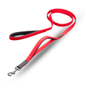 Smellydogz Double Handle Lead red 0.75 inch 6 foot dog leash