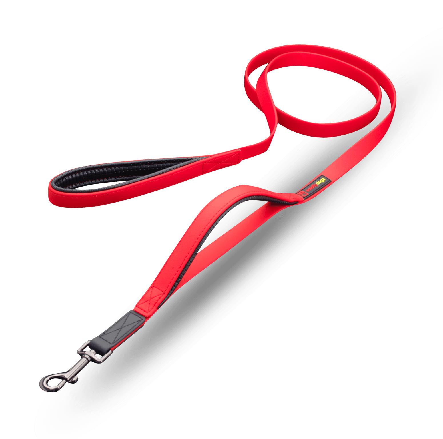 Smellydogz Double Handle Lead red 0.75 inch 6 foot dog leash