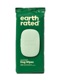 Earth Rated compostable dog grooming wipes unscented fragrance-free 8x8 inch 100-pack