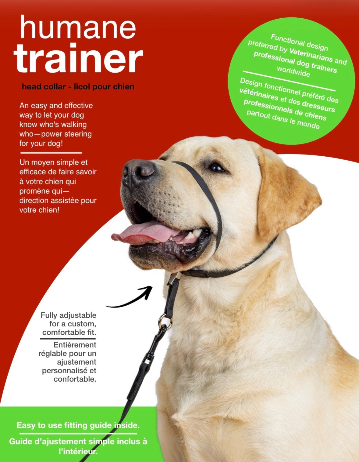 Smellydogz Humane Trainer Head Collar black medium