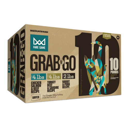 Big Country Raw Fare Game Grab N Go 10 lb raw frozen cat food