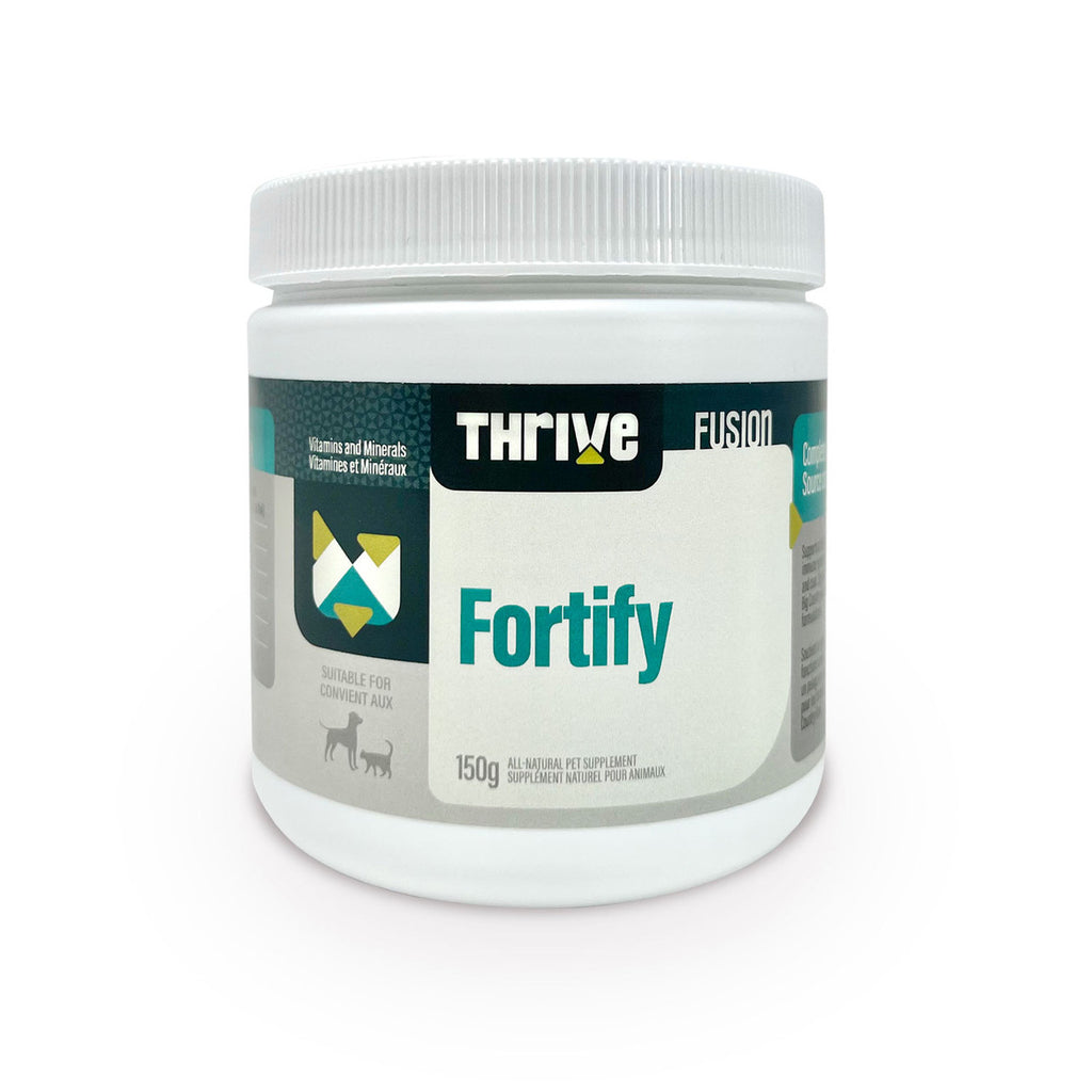 Thrive Fortify Fusion multivitamin supplement powder for dogs and cats 150 g