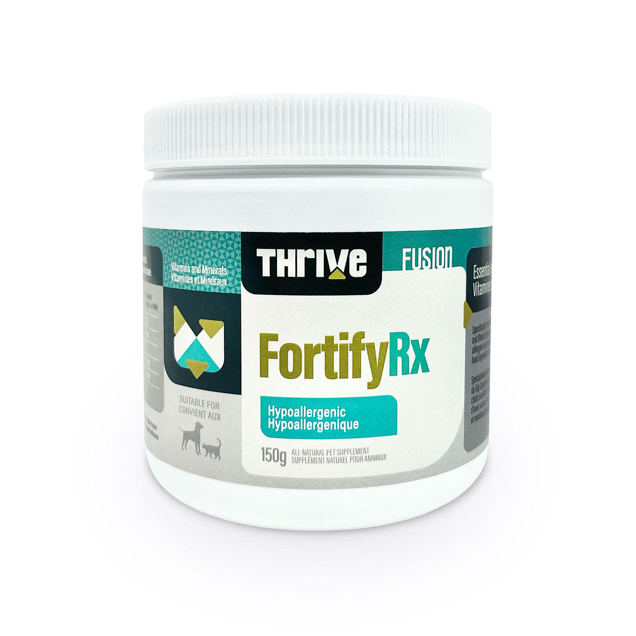 Thrive FortifyRx Fusion multivitamin supplement powder for dogs and cats 150 g