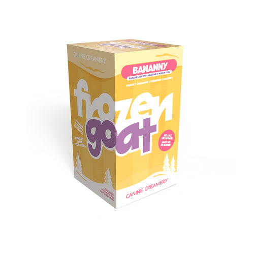 Big Country Raw Frozen Goat Bananny 300 mL banana coconut frozen dog treat
