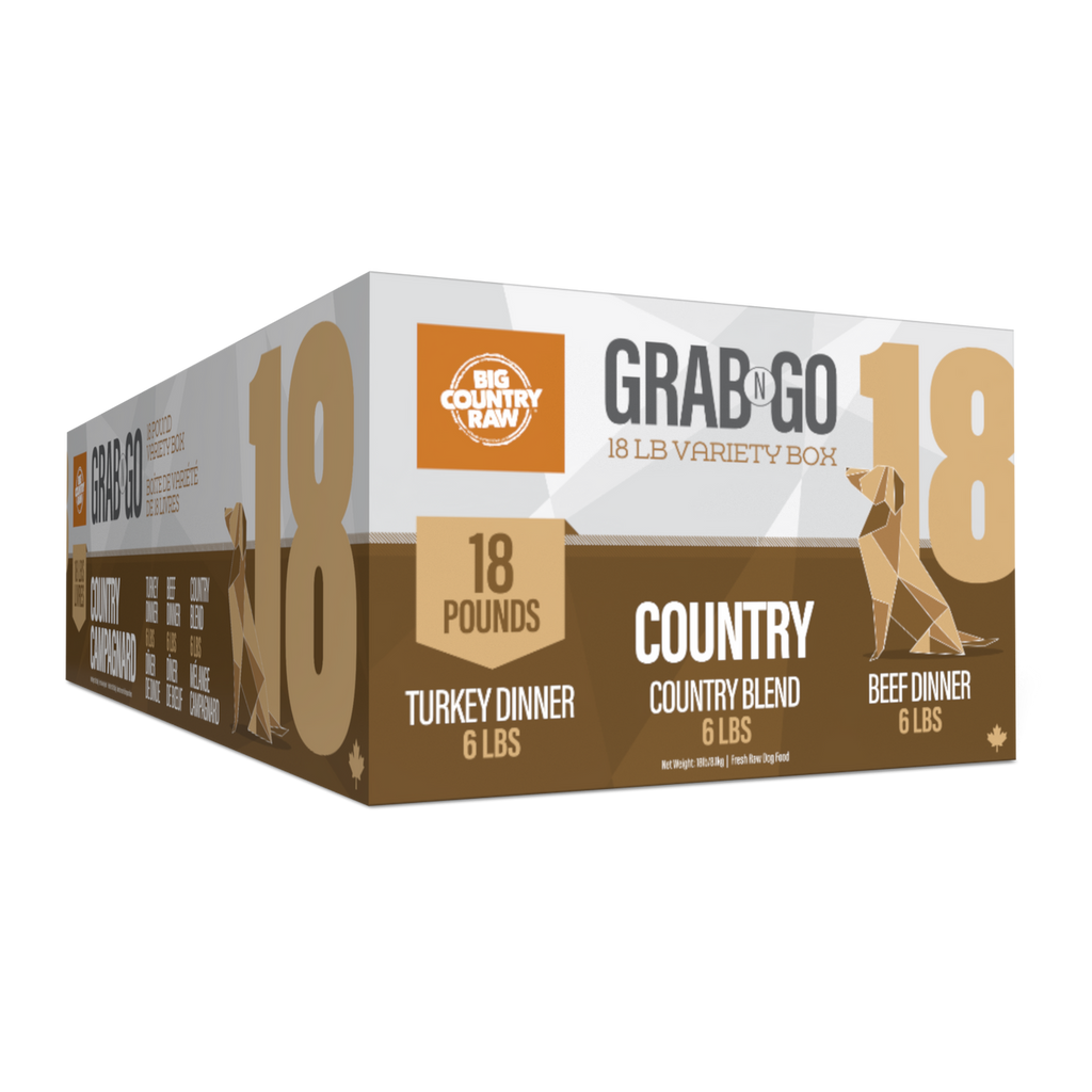 Big Country Raw Grab N Go Country raw frozen dog food 18 lb box
