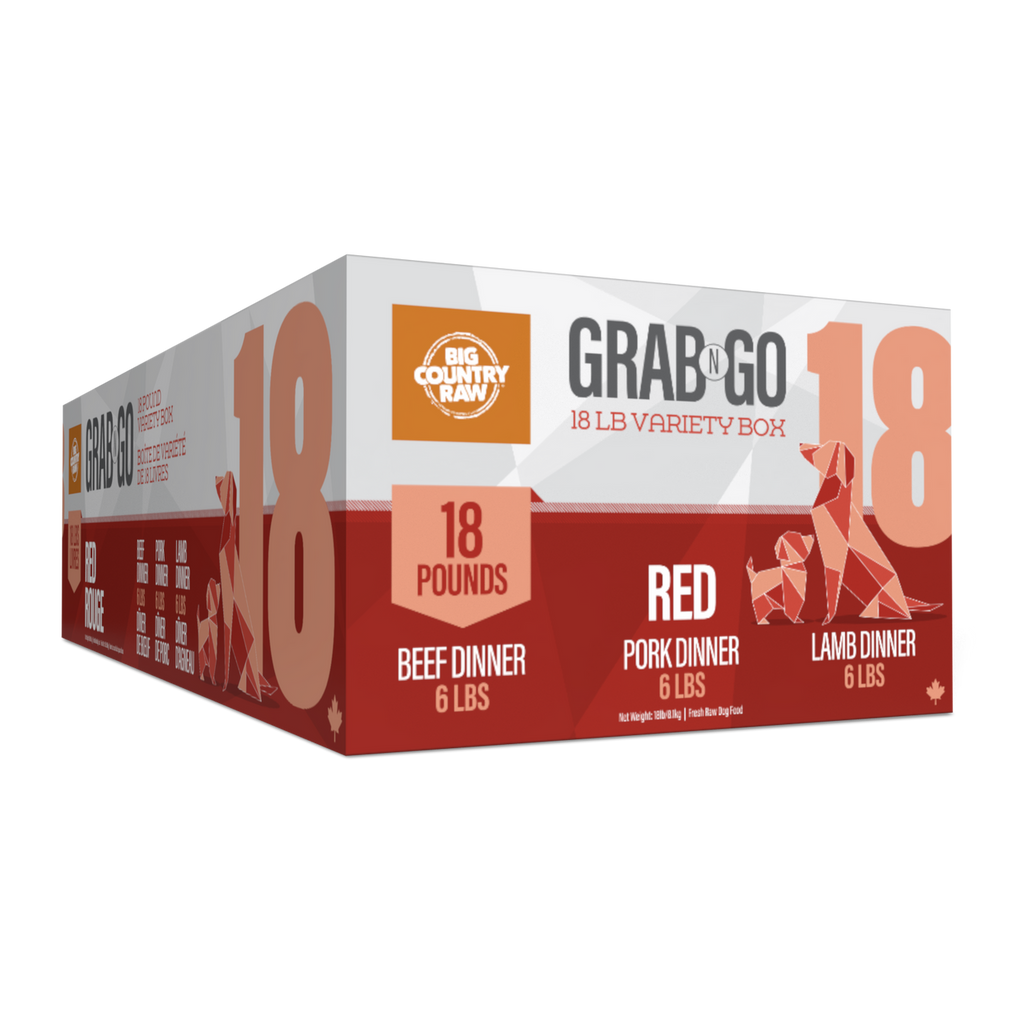 Big Country Raw Grab N Go Red raw frozen dog food 18 lb box