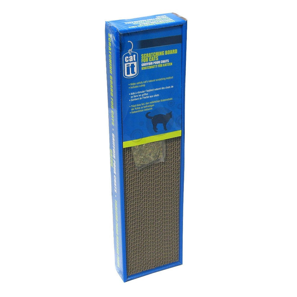 Catit Narrow corrugated cardboard cat scratcher with catnip 19x5 inches