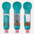 Gooeez 4-in-1 Pet Water Bottle with treat storage, scooper, and bag dispenser
