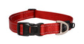 Rogz Utility Classic Dog Collar X-Large Red with reflective stitching and Smart-Loc buckle