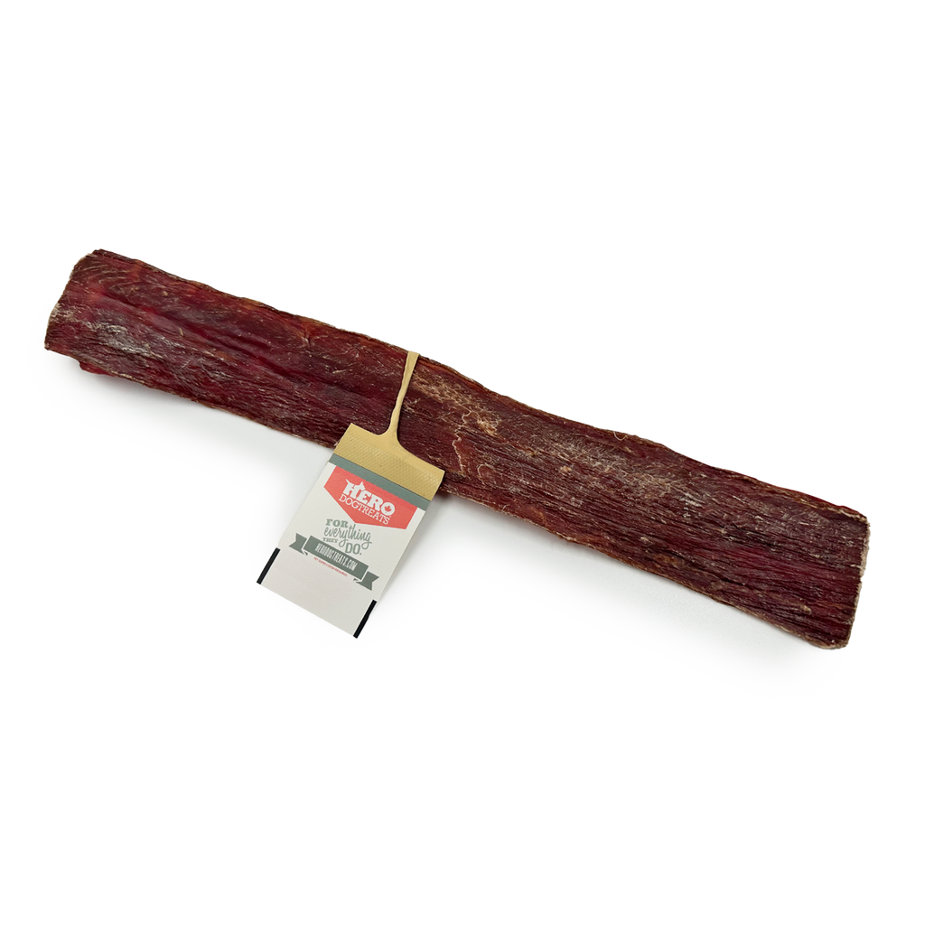 Hero Dog Treats Beef Jerky Large 12 inch dehydrated dog chew