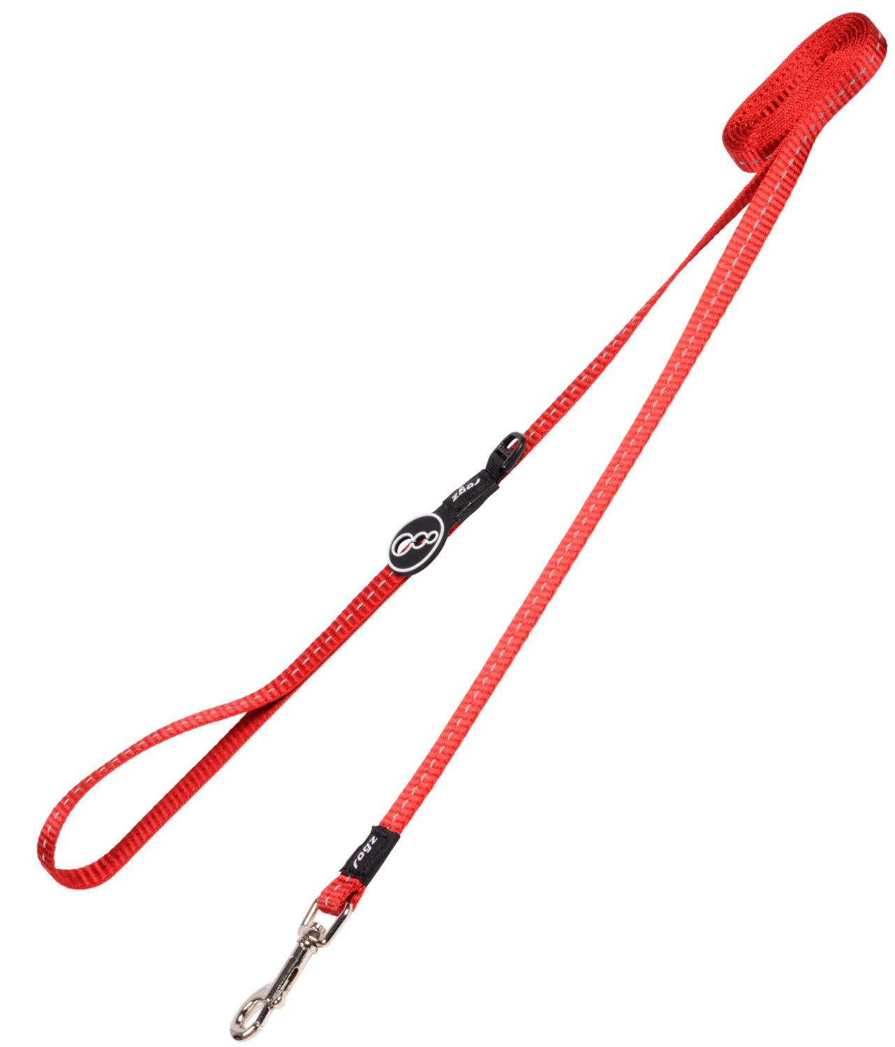 Rogz Utility Classic Lead Small 6ft Red nylon dog leash with reflective stitching