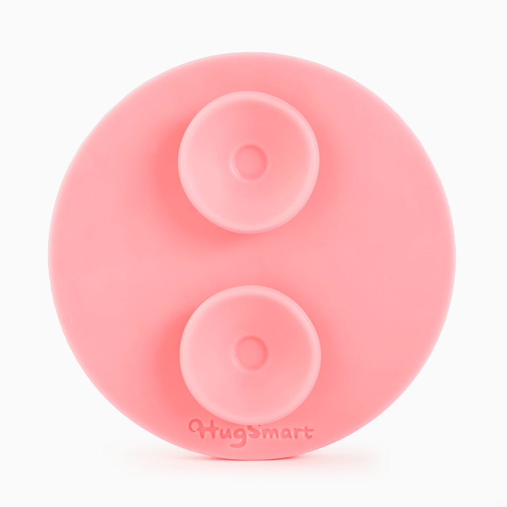 HugSmart donut lick mat slow feeder food-safe silicone with suction cups