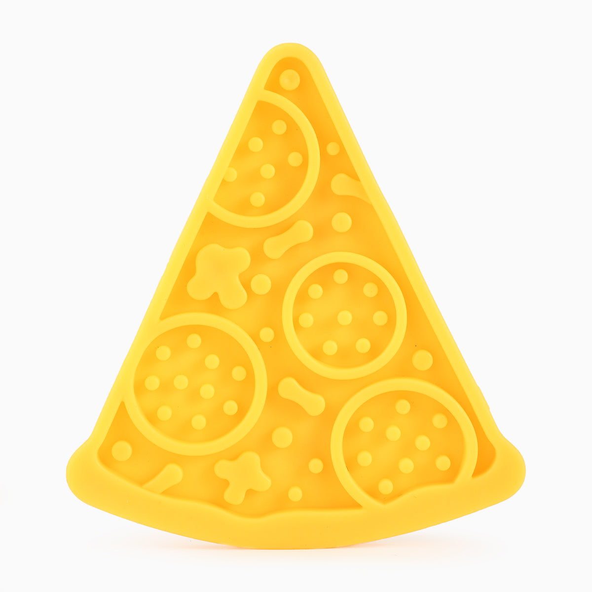 HugSmart pizza-shaped TPE lick mat slow feeder with suction cups
