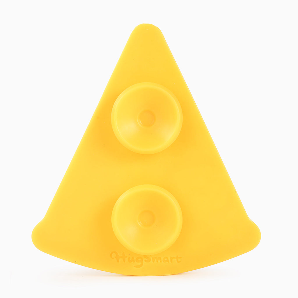 HugSmart pizza-shaped TPE lick mat slow feeder with suction cups