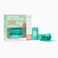 HugSmart mint-scented dog poop bags 16 rolls 240 bags