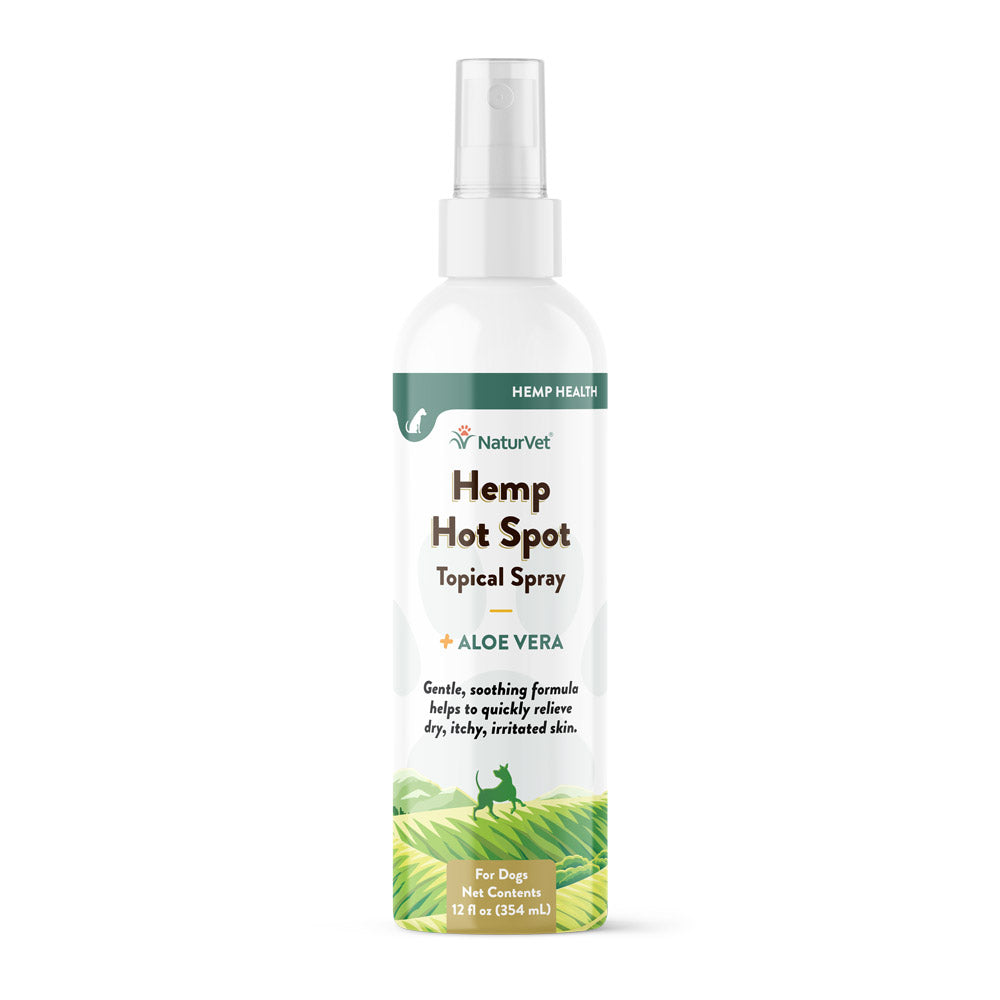 NaturVet Hemp Hot Spot Spray with Hemp Seed Oil for dogs 12 oz