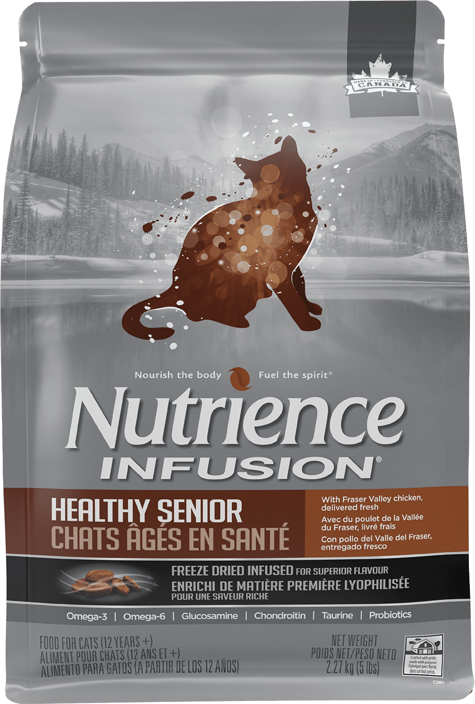 Nutrience Infusion Healthy Senior Chicken dry cat food 5 kg bag