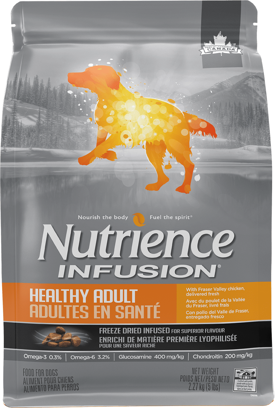 Nutrience Infusion Healthy Adult Chicken dry dog food kibble bag 2.27 kg