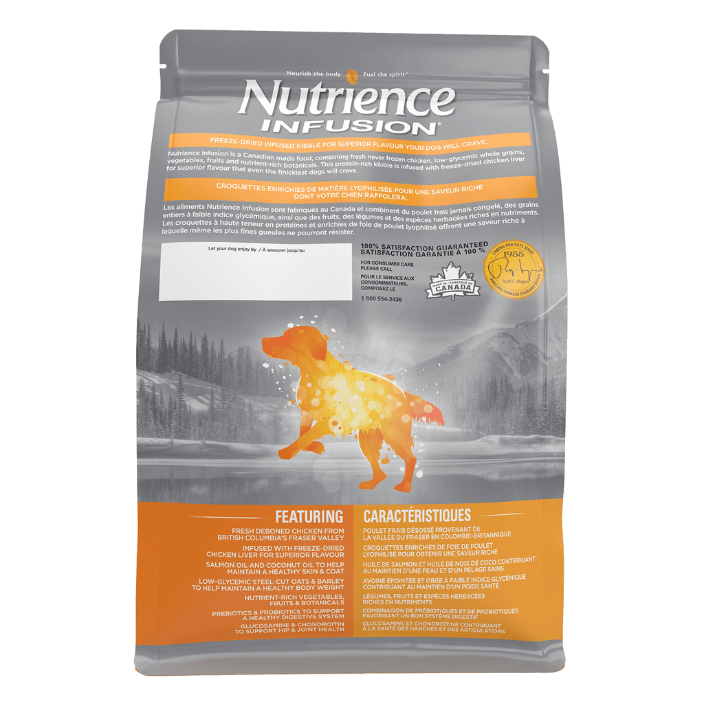 Nutrience Infusion Healthy Adult Chicken dry dog food kibble bag 2.27 kg