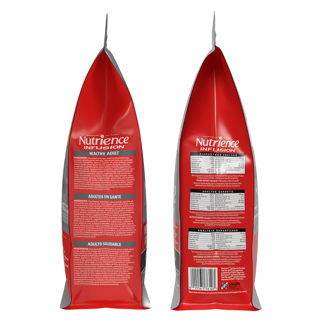 Nutrience Infusion Healthy Adult Beef Recipe dry dog food kibble bag 10 kg