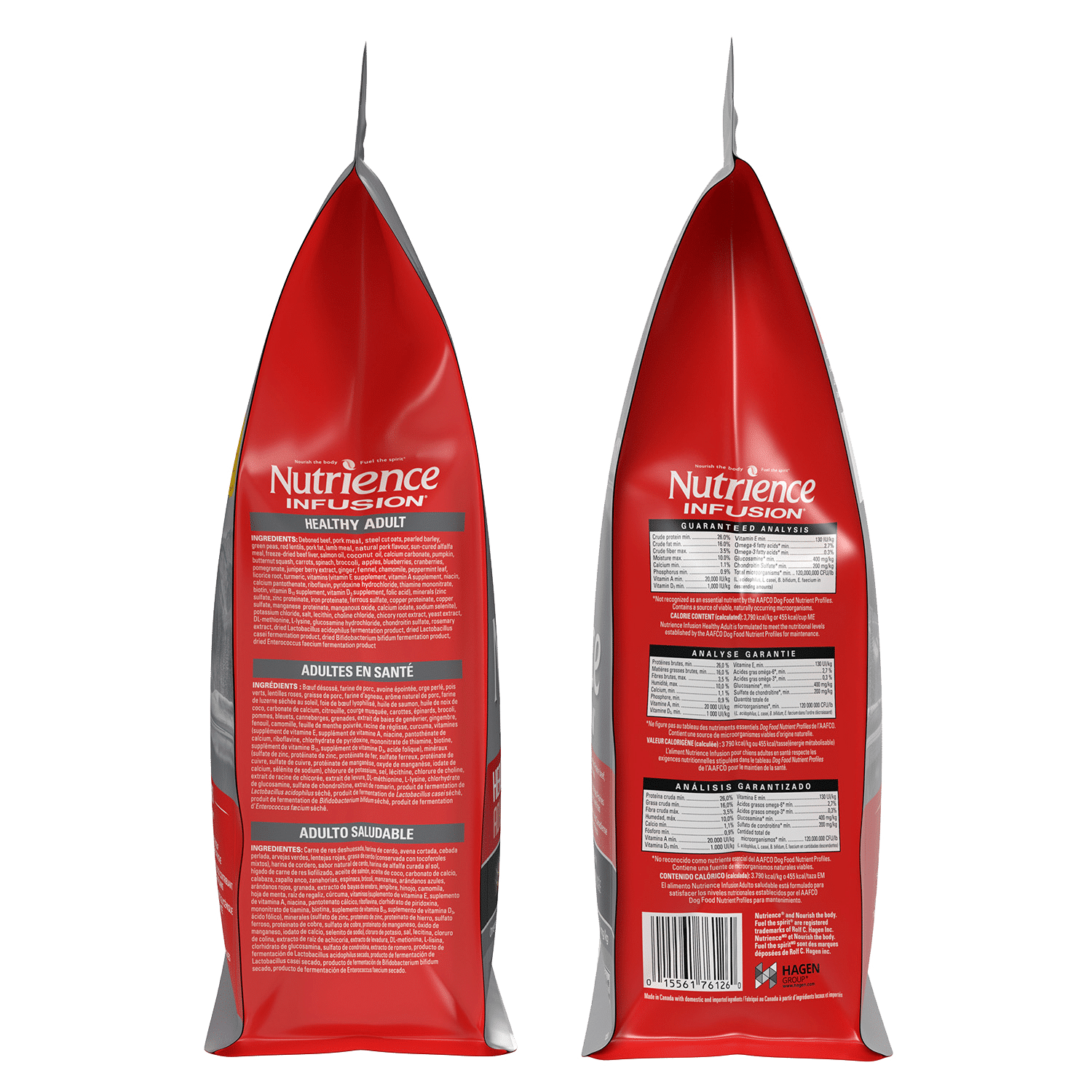 Nutrience Infusion Healthy Adult Beef Recipe dry dog food kibble bag 10 kg