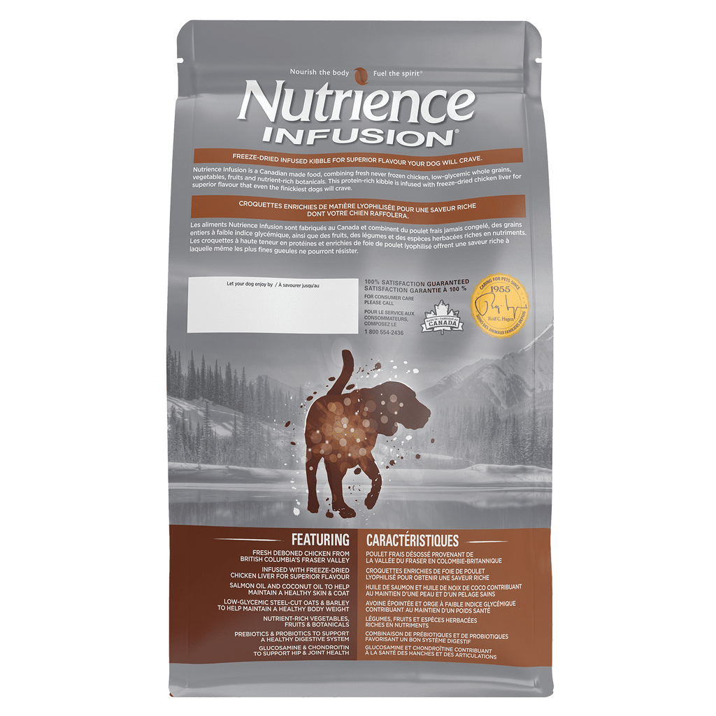 Nutrience Infusion Senior Chicken Recipe dry dog food 10 kg bag
