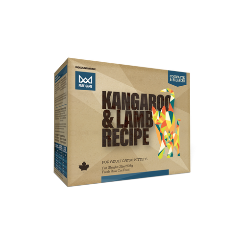 Big Country Raw Fare Game Kangaroo and Lamb 2 lb raw frozen cat food