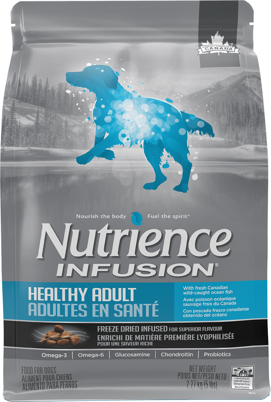 Nutrience Infusion Healthy Adult Ocean Fish dry dog food kibble bag 10 kg