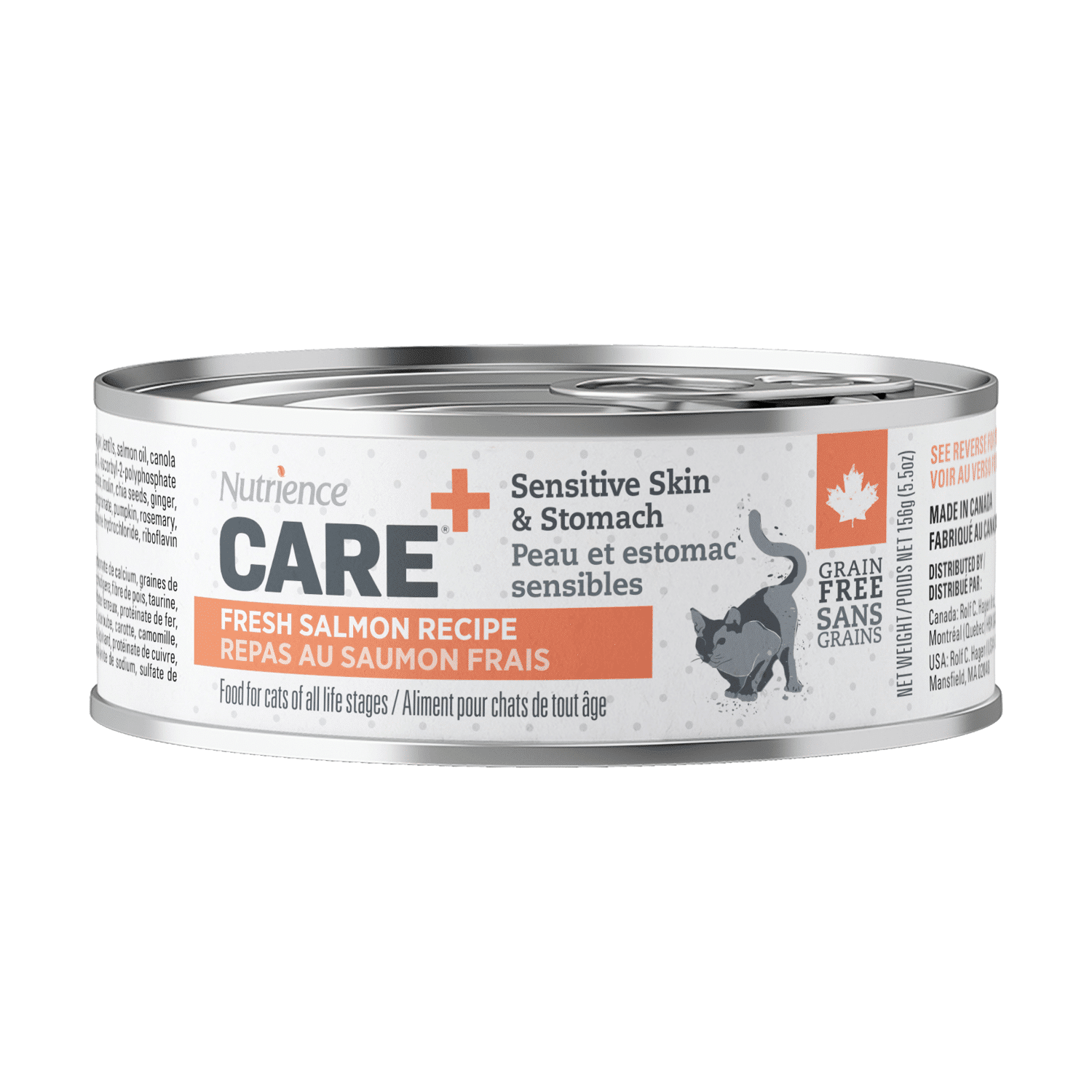 Nutrience Care Sensitive Skin & Stomach Fresh Salmon Wet Cat Food 156g can