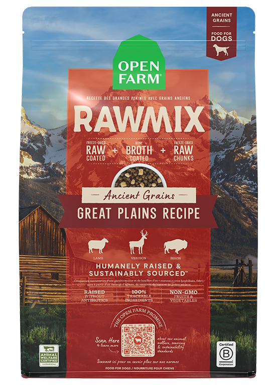 Open Farm Dog RawMix Ancient Grain Great Plains dry dog food 3.5 lb bag