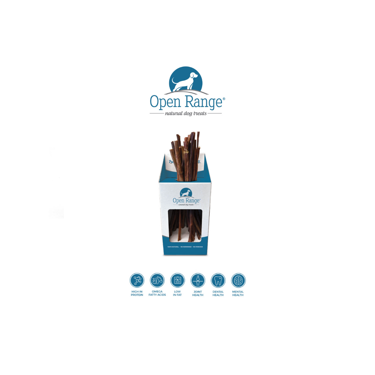 Open Range Beef Collagen Stick 22-24 inch display box 25 pack