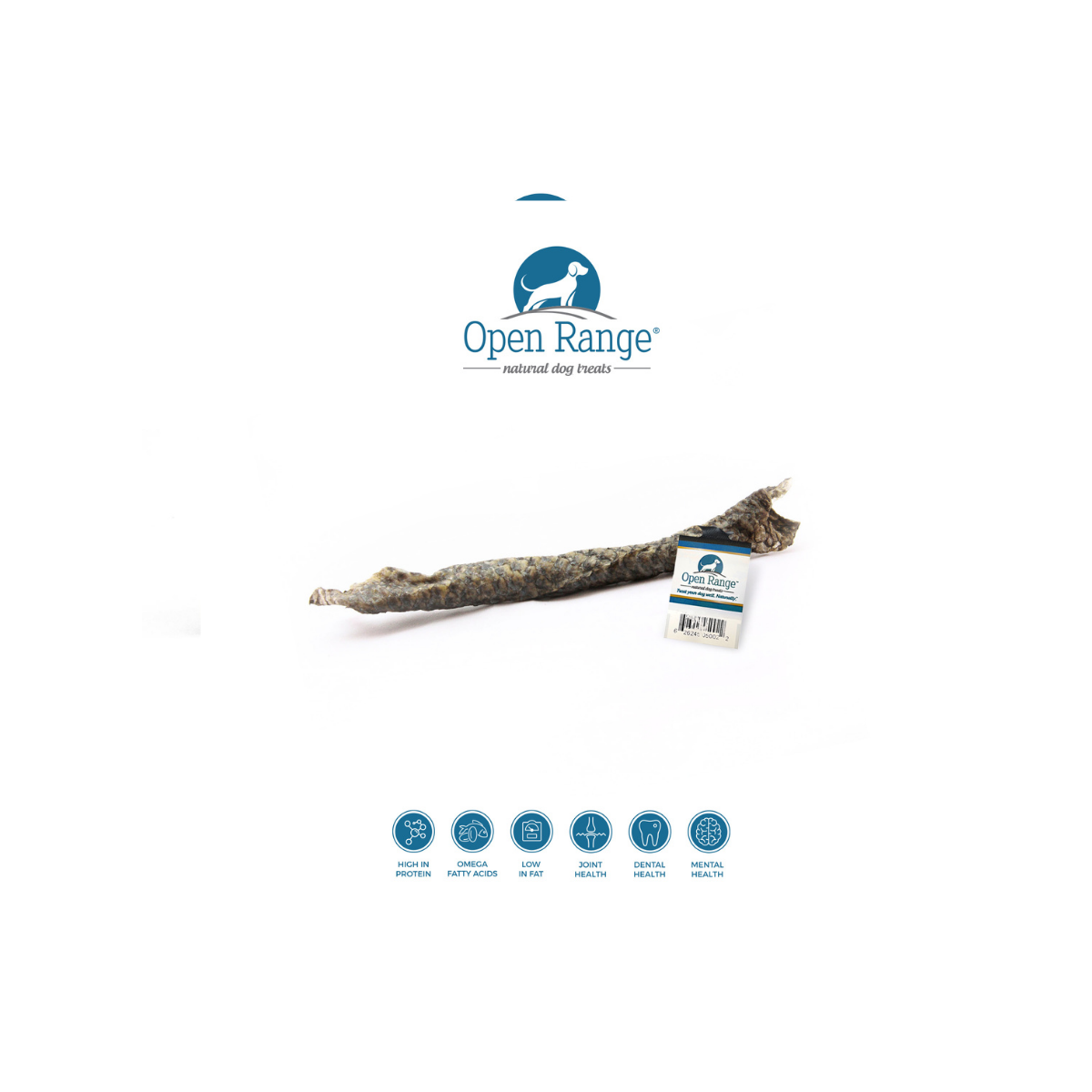 Open Range Tilapia Skin Rolls single-ingredient fish chew for dogs