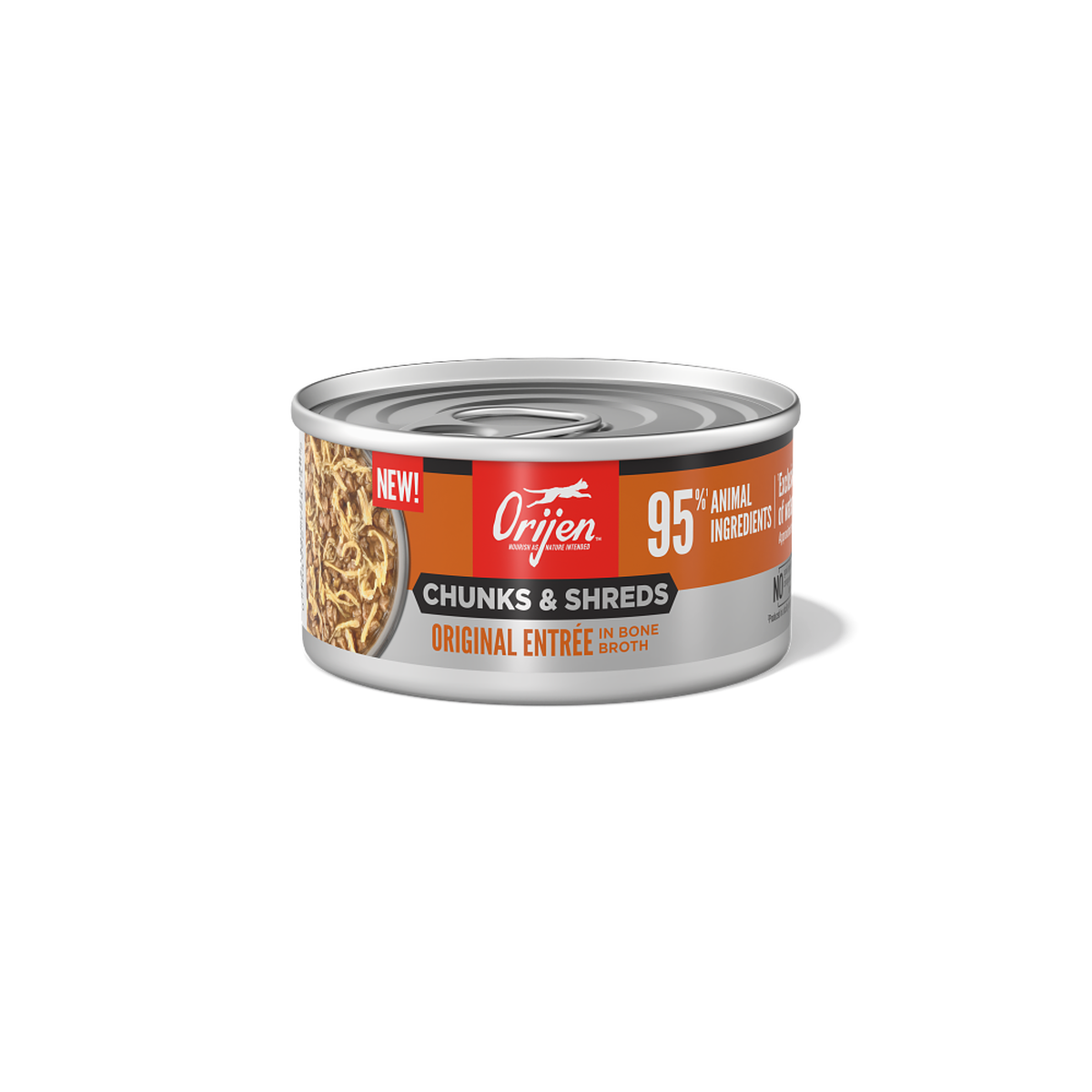 ORIJEN Cat Chunks & Shreds Original Entree wet cat food 155g can