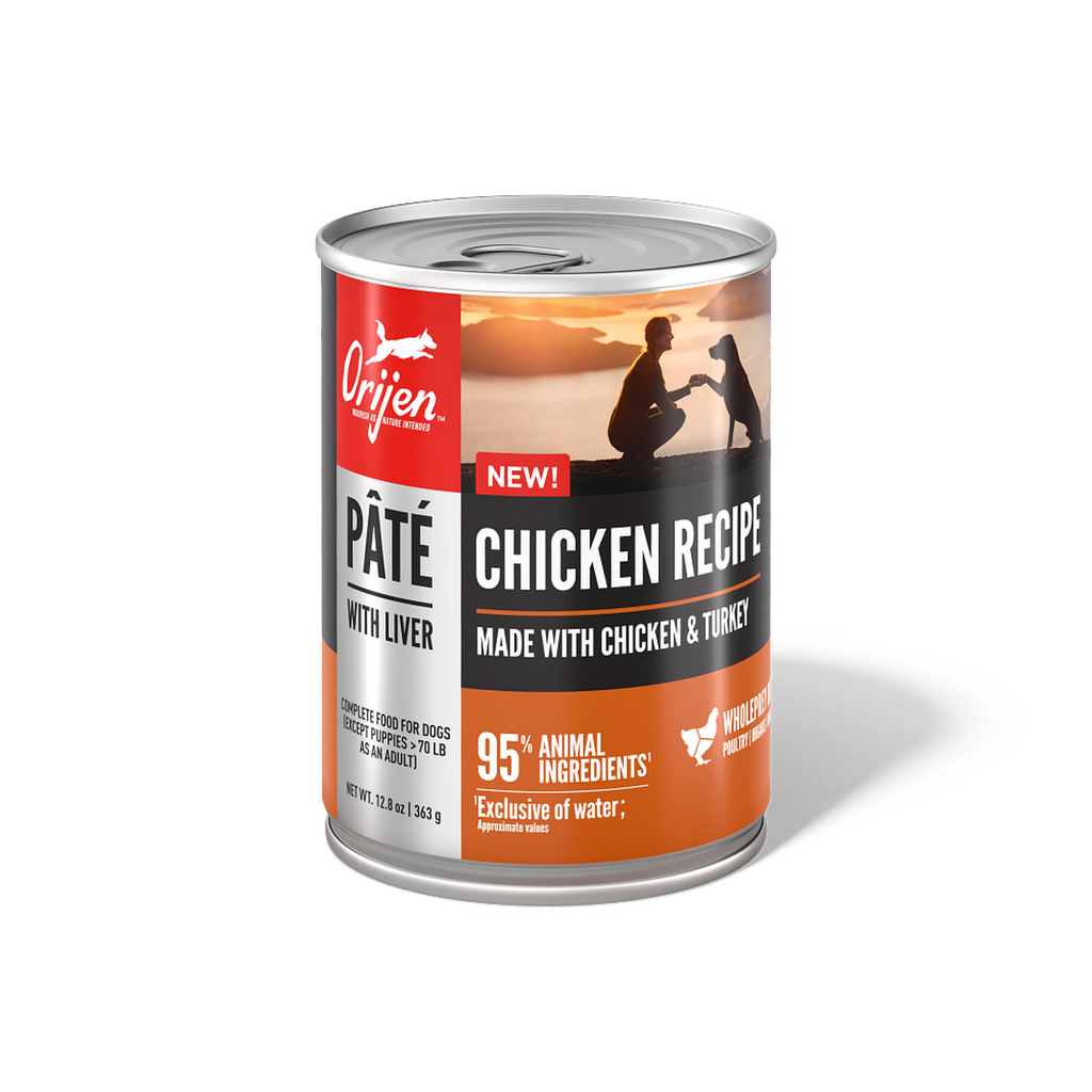 ORIJEN Chicken Pâté with Liver wet dog food 363g can