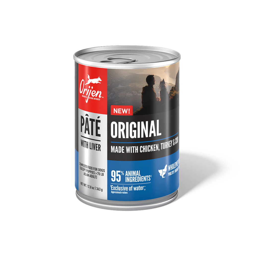 ORIJEN Dog Original Pate with Liver wet dog food 363g cans case of 12