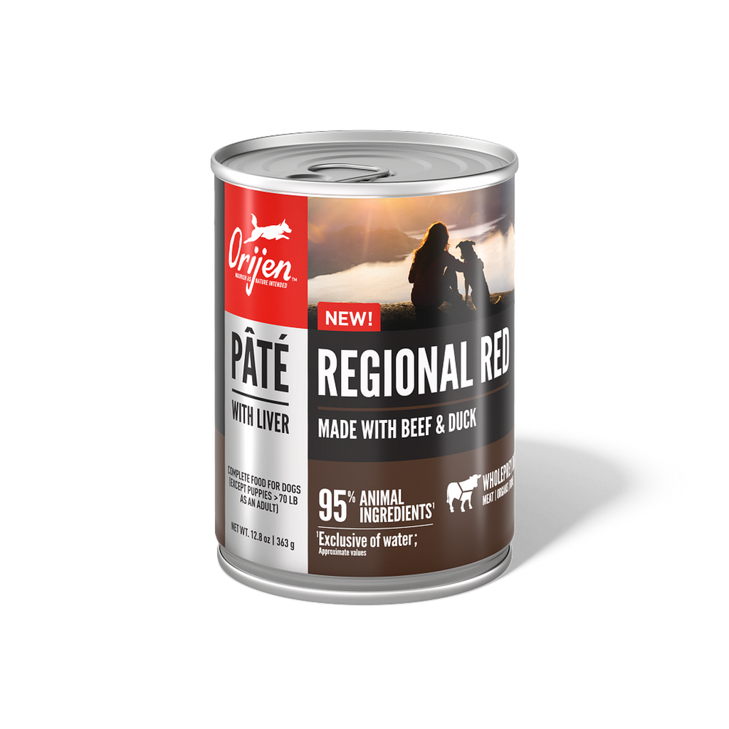 ORIJEN Dog Regional Red Pate with Liver wet dog food 363g cans case of 12