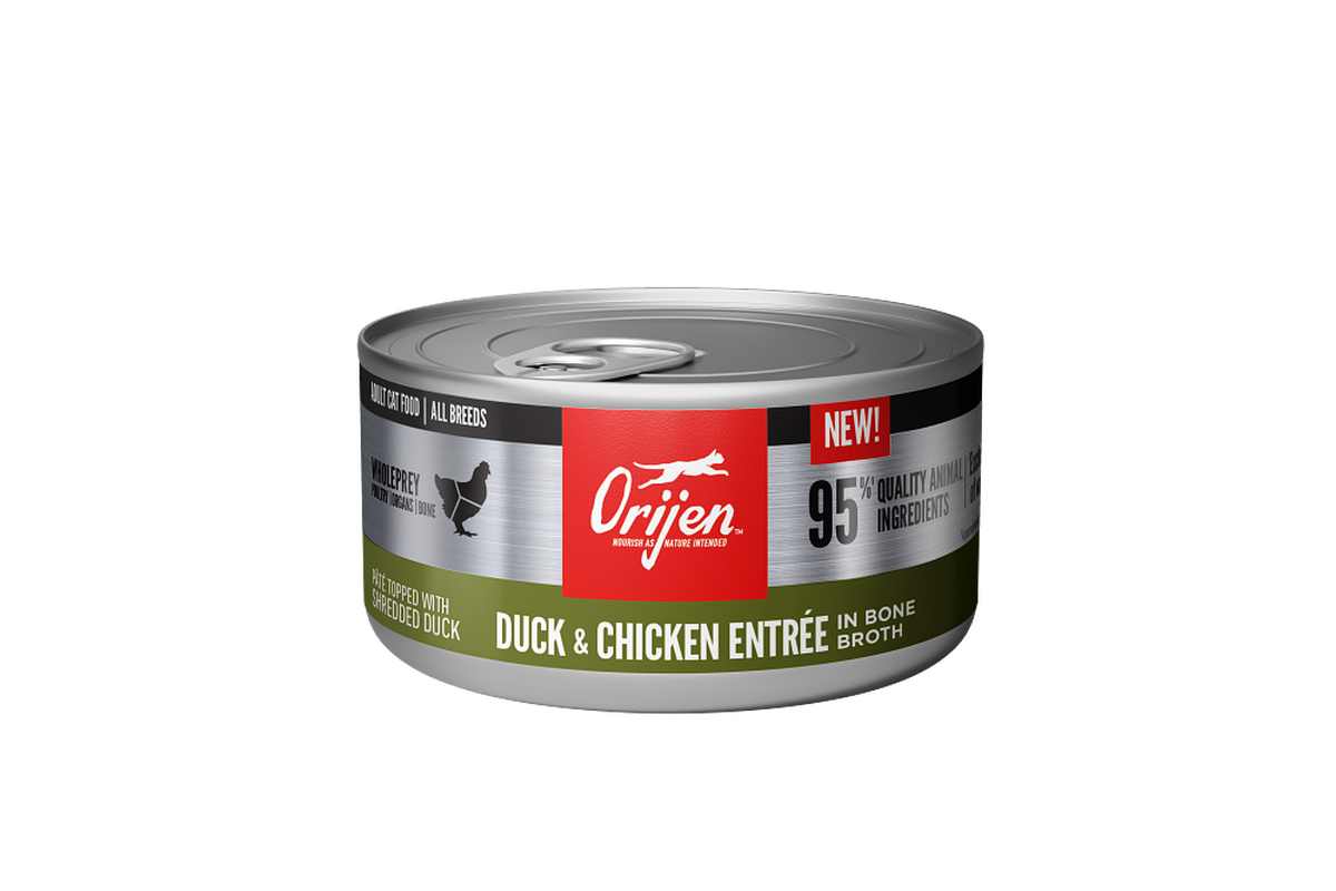 ORIJEN Duck & Chicken Entrée wet cat food pâté 85g can