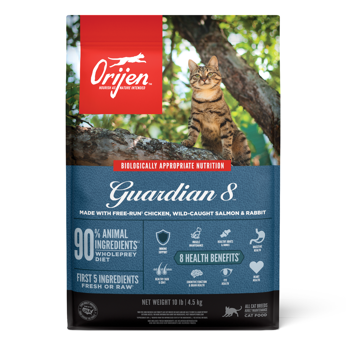 ORIJEN Guardian 8 dry cat food 4.5 kg bag