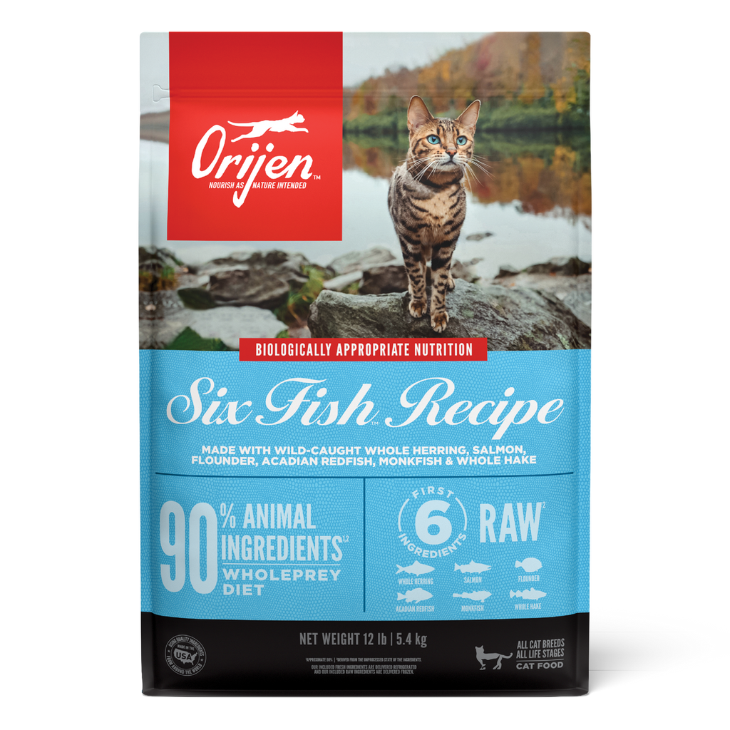 ORIJEN Six Fish dry cat food bag 5.4 kg