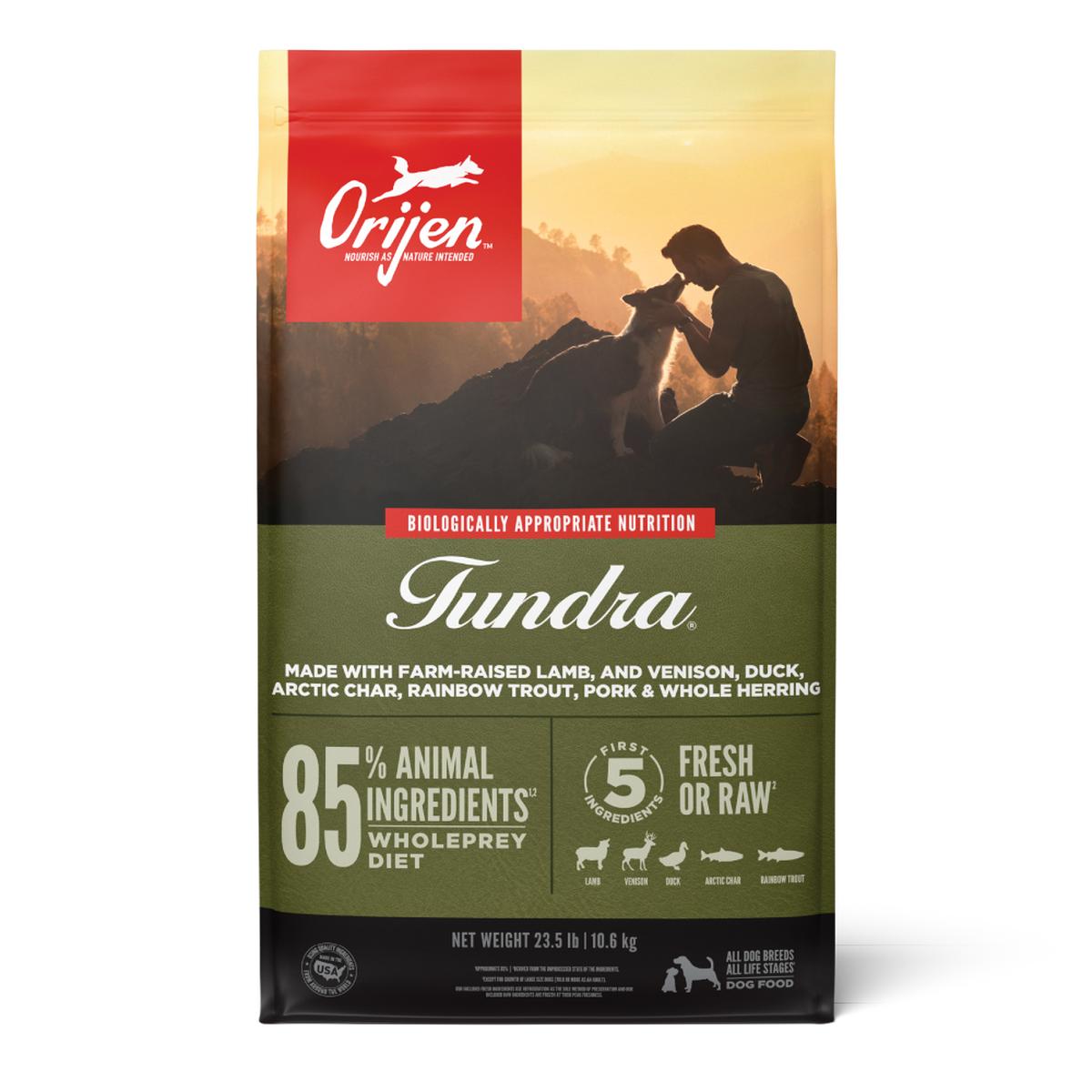 ORIJEN Tundra dry dog food 11.4 kg bag