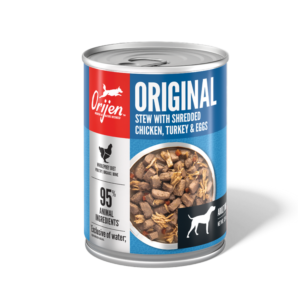 ORIJEN Dog Original Stew wet dog food 363g cans case of 12