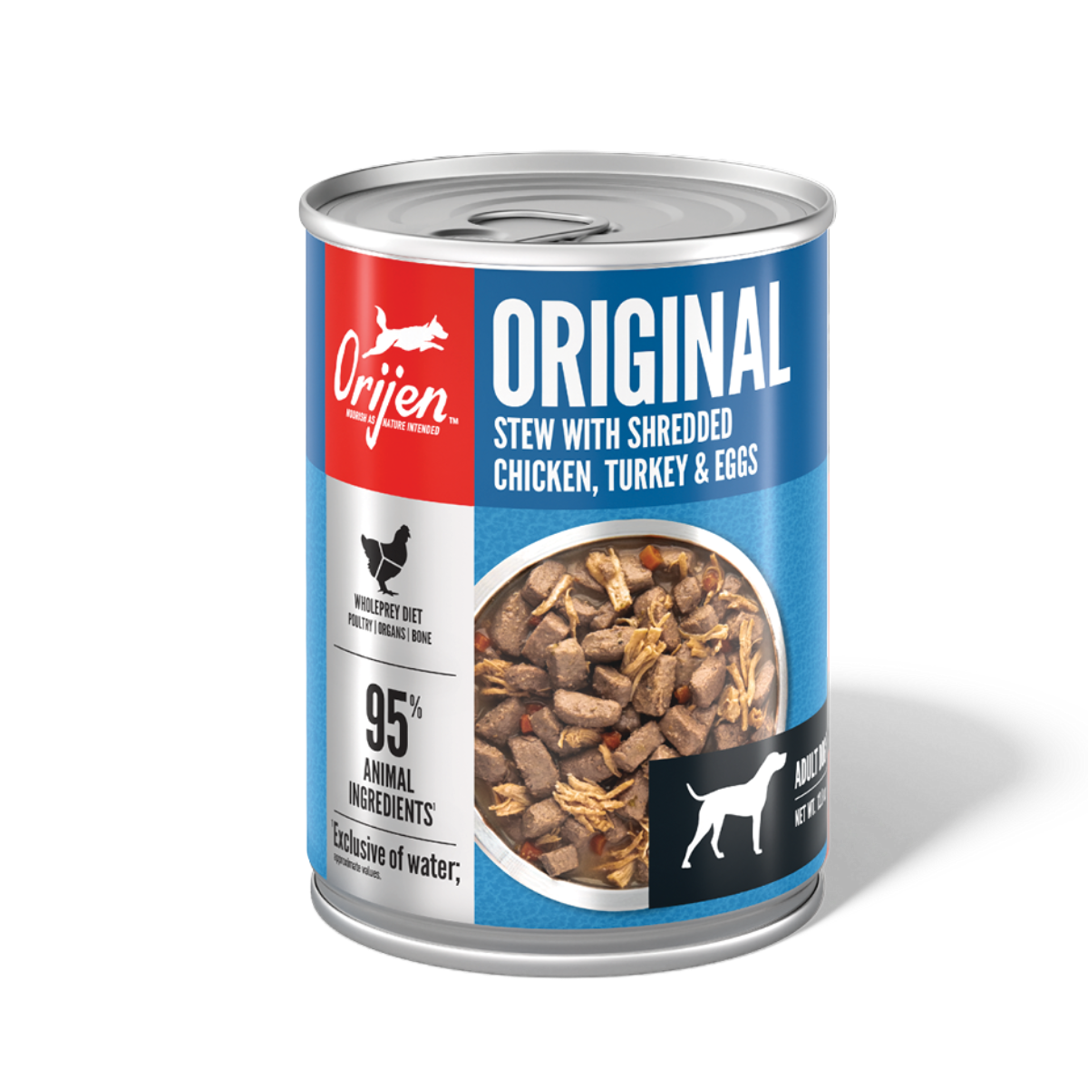 ORIJEN Dog Original Stew wet dog food 363g cans case of 12