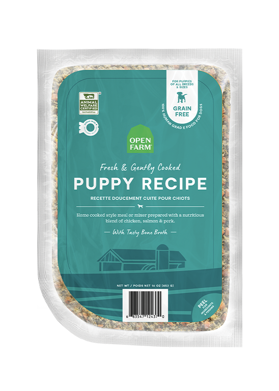 Open Farm Dog Gently Cooked Grain-Free Puppy frozen dog food 16oz pouch