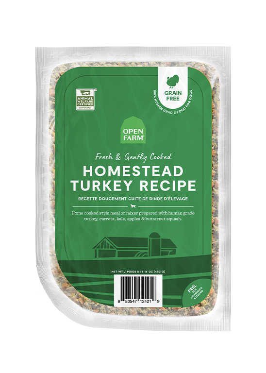 Open Farm Dog Gently Cooked Grain-Free Turkey frozen dog food 16oz pouch