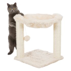 Trixie Baza cream 20-inch cat tree with sisal posts and plush cuddly nest