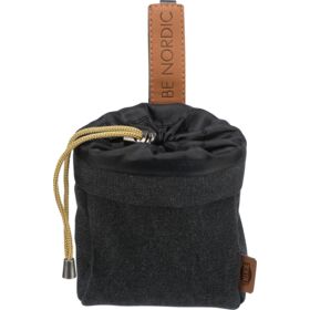 Trixie BE NORDIC Treat Pouch black canvas look with drawstring and waste bag dispenser
